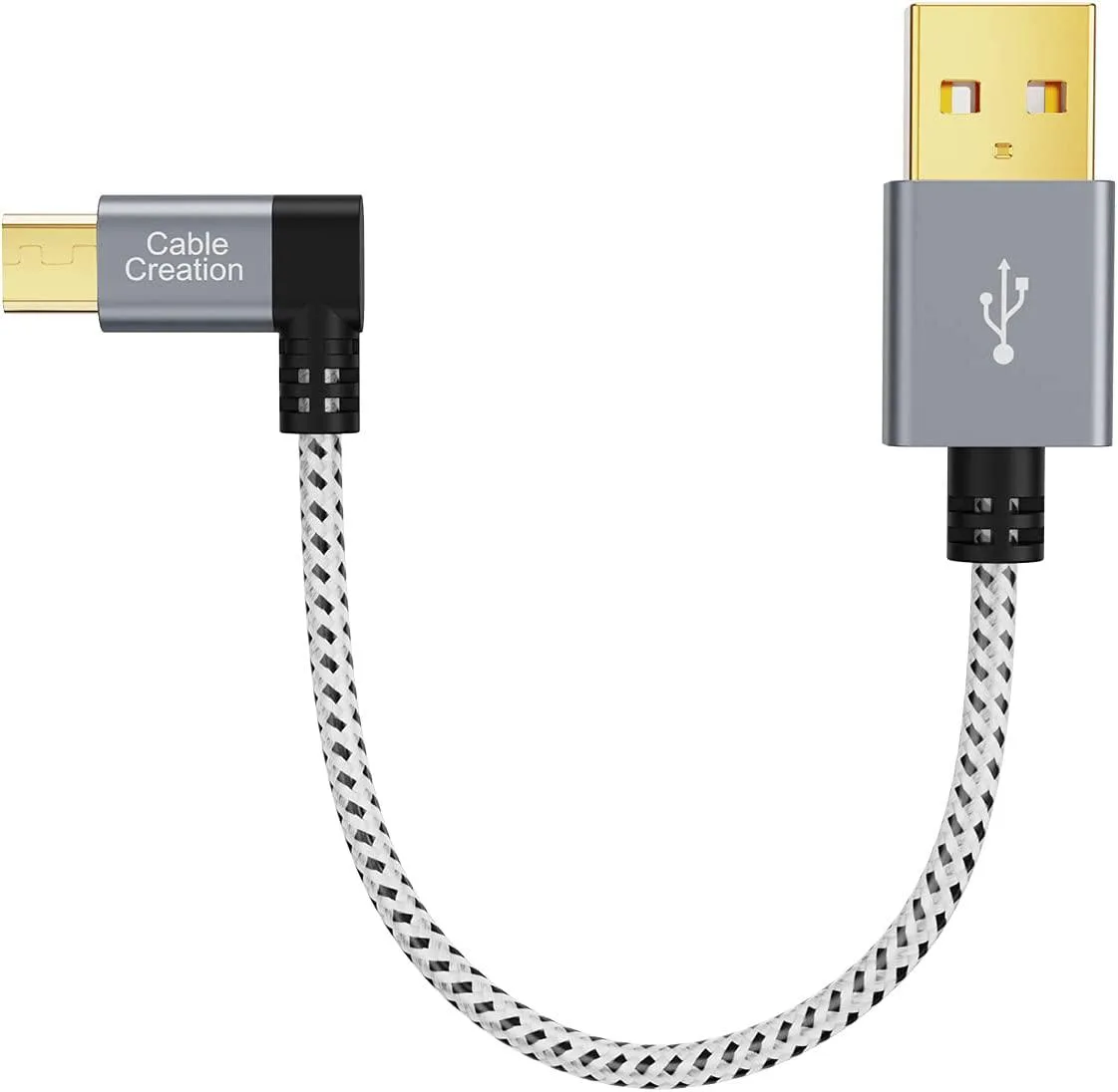 CableCreation CableCreation Right Angle USB A to Micro USB Cable 15CM Space Gray Aluminium Case — product photo