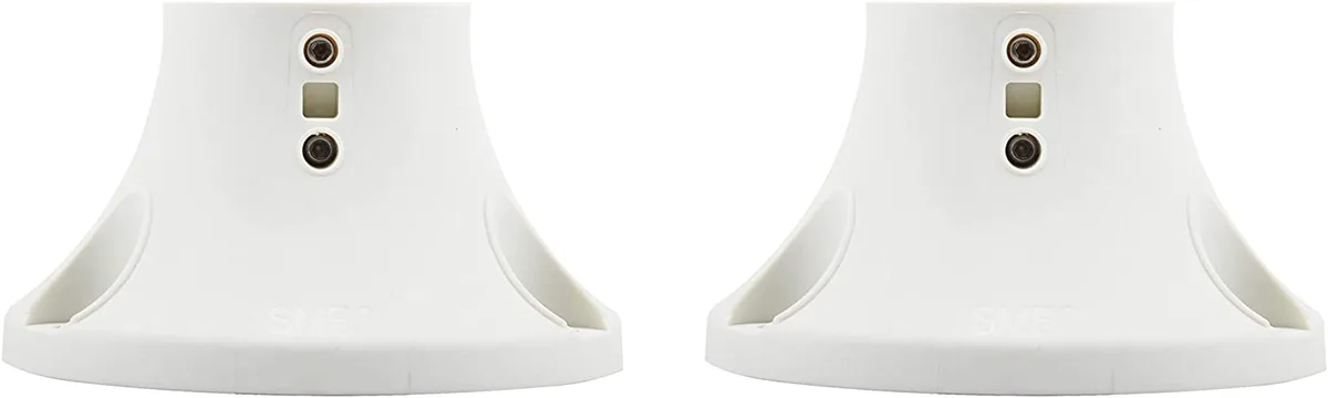 PayandPack PayandPack Surface Mount Base Anchor Flange Ivory White 2-Pack 1.9" OD 3" Height — product photo