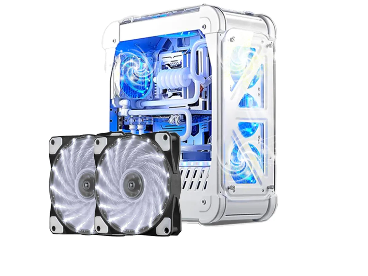 sakose sakose 12025-LED 120 mm case fan 15 LED 1100 RPM 18 dBA 2 pack — product photo