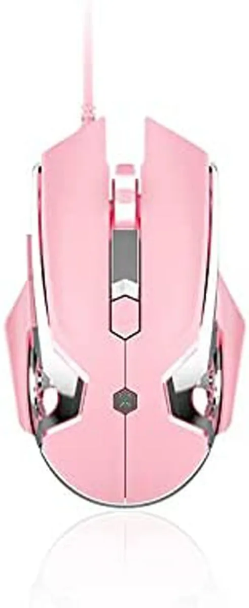 BFKK BFKK AJ120 Gaming Mouse Pink 4 Level DPI 12G 4000FPS 1.7m Braided Cable — product photo