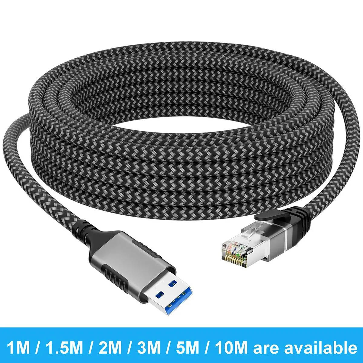 AUTYUE AUTYUE USB 3.0 to RJ45 Gigabit Ethernet Cable 10ft — product photo