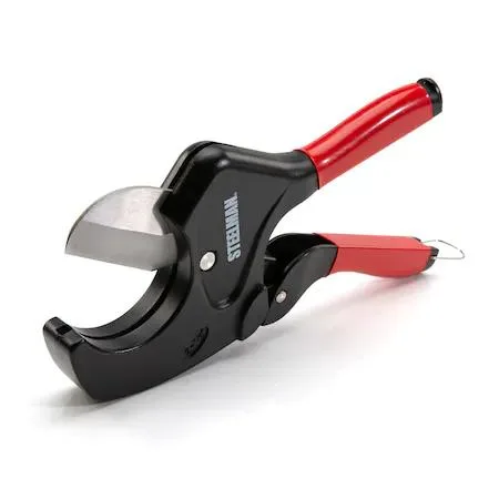Steelman 42565 ratcheting pipe cutters with 2-1/2 inch jaw and safety latch