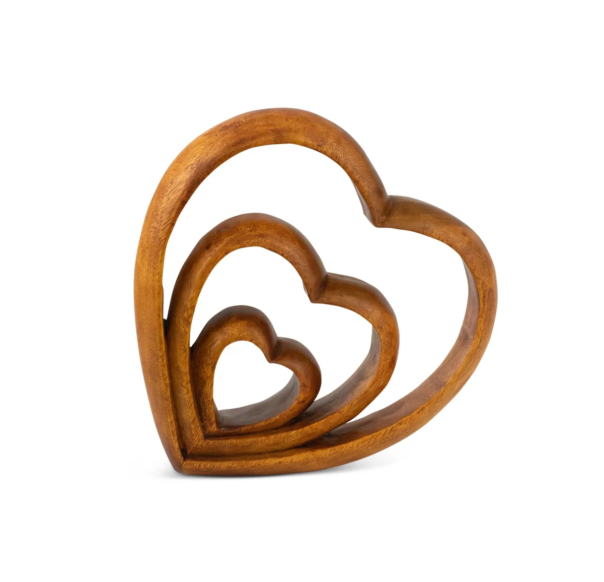 G6 Collection G6 Collection Wooden Hand Carved Hearts of Love Sculpture 10" x 10" x 1.75" home accent — product photo