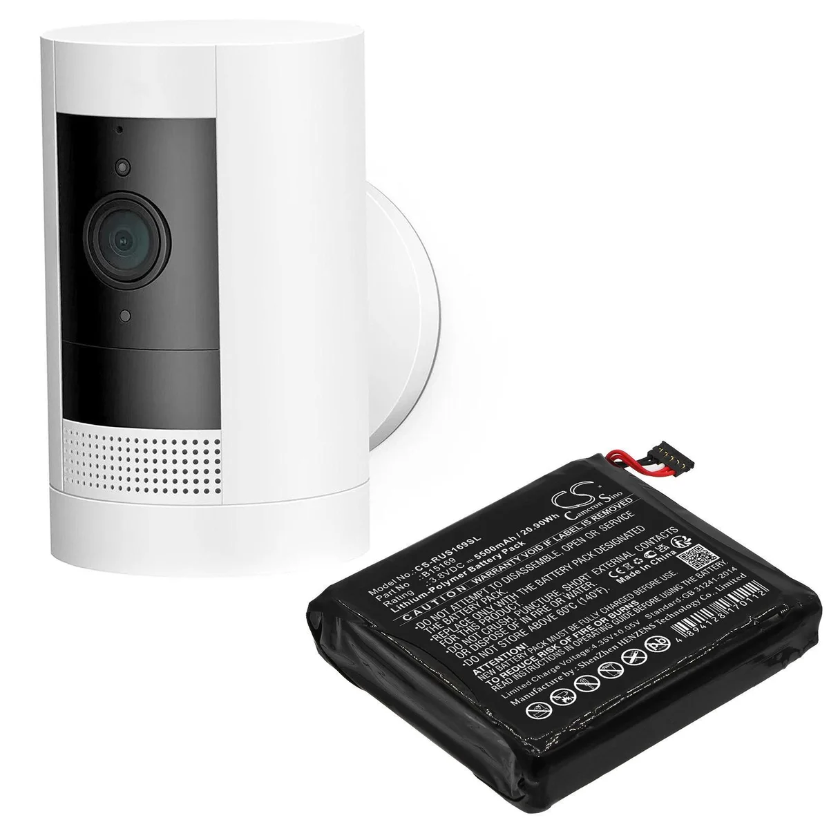 Cameron Sino replacement battery pack for outdoor security cameras