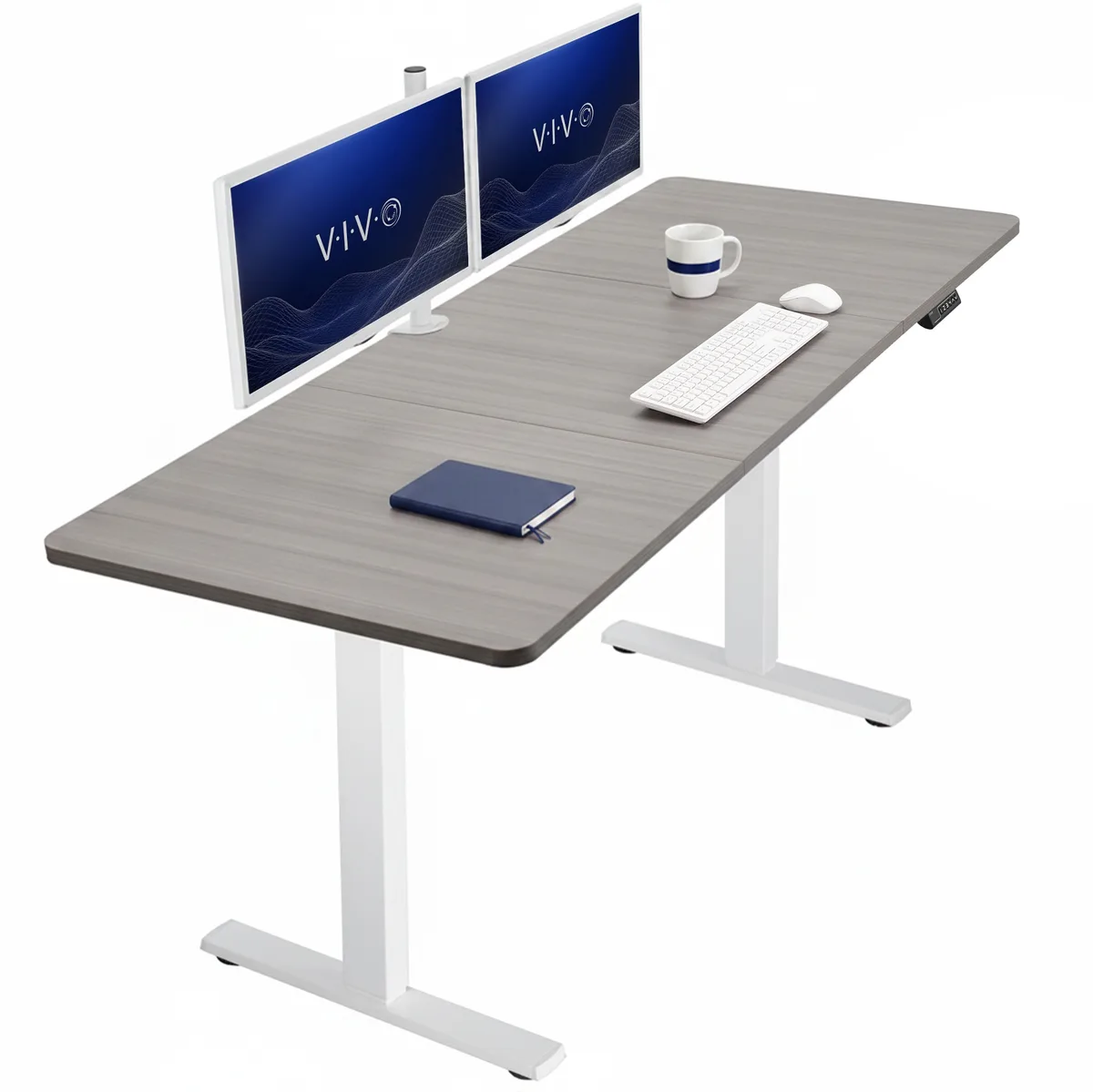 VIVO VIVO Electric Stand-Up Desk 71 x 30 Dark Gray/White — product photo