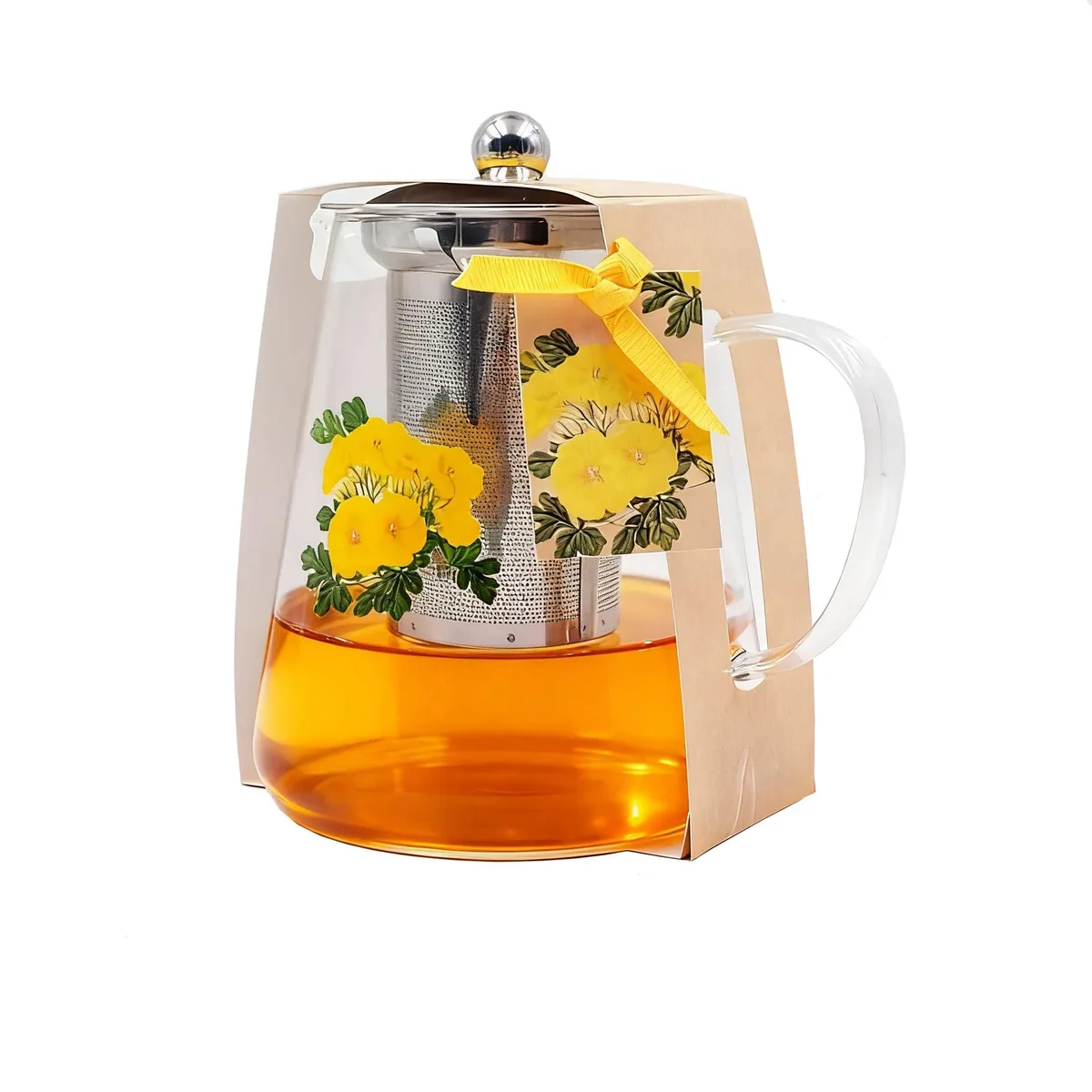  Meyer HK-B-2P-BH-C 32 oz borosilicate glass teakettle with infuser — product photo