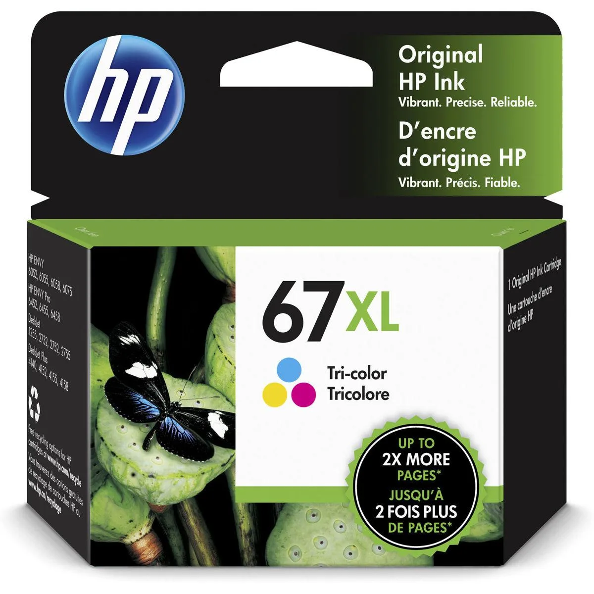 HP HP 3YM58AN 67XL Tri-Color Ink Cartridge High Yield 200 Pages — product photo