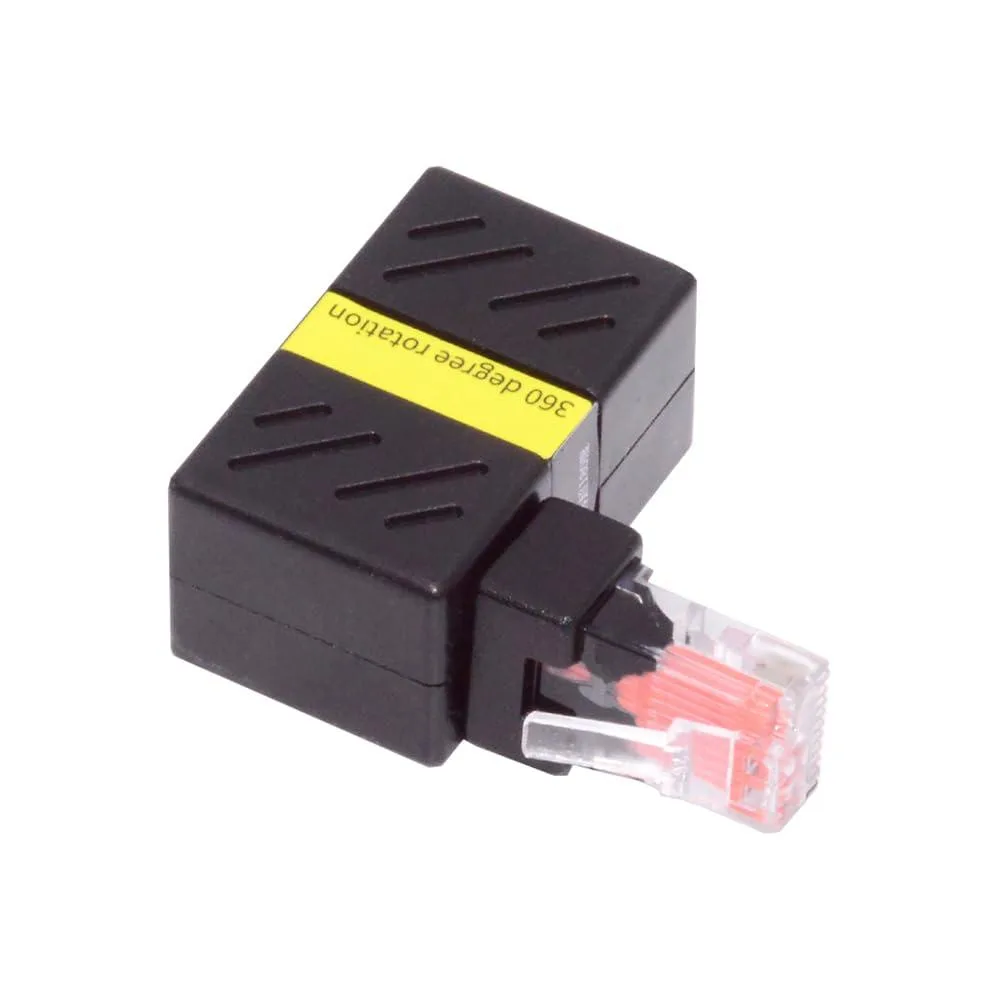 Fervit Fervit CAT6 UTP RJ45 8P8C Male-Female 360° Rotating Adapter 1000Mbps — product photo