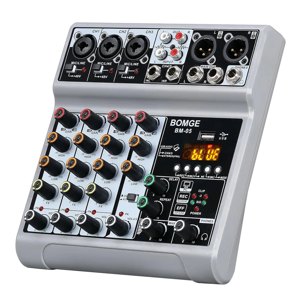  Numark BM-05 5-Channel DJ Mixer with Bluetooth, USB, 48V Phantom Power — product photo