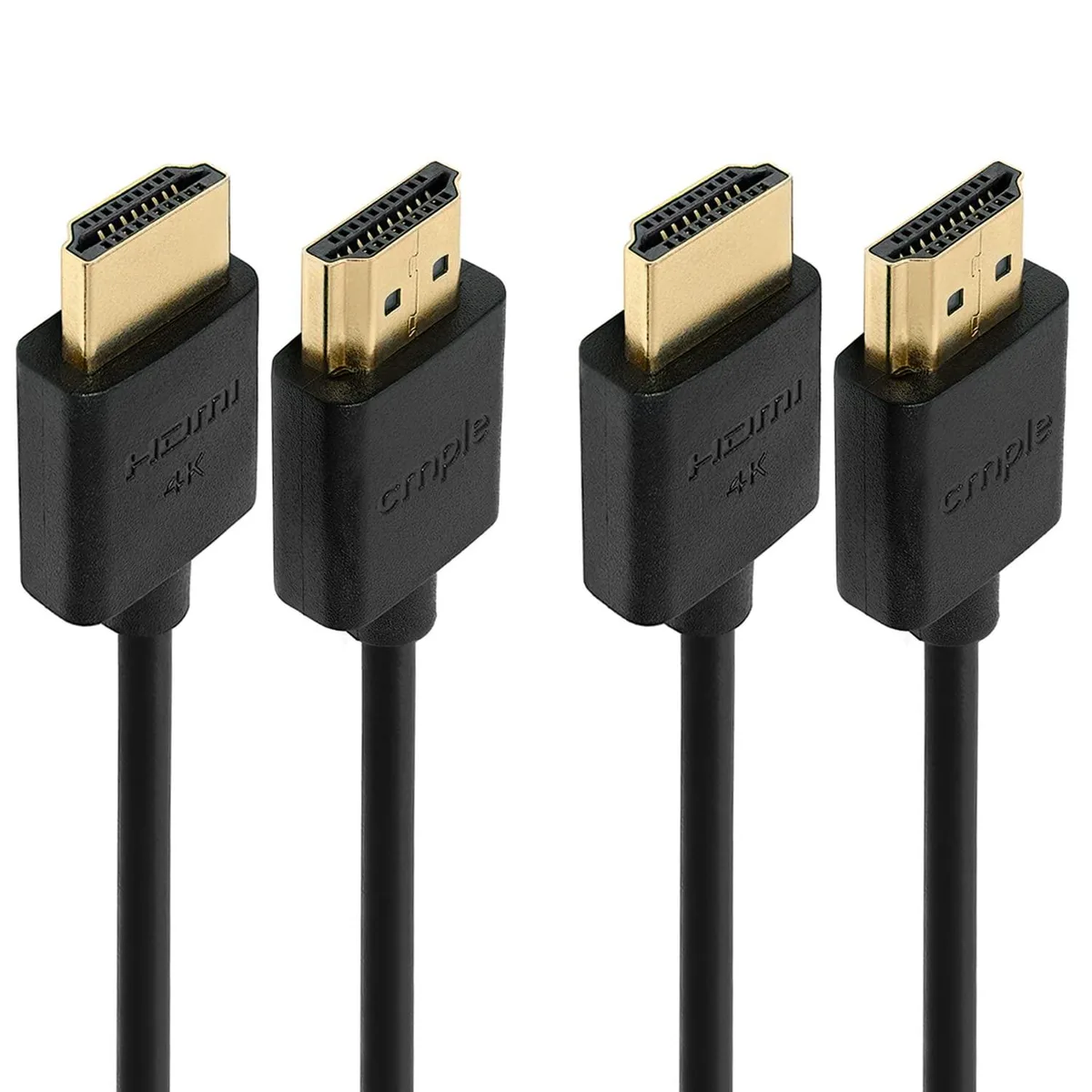 CMPLE CMPLE 2 Pack High Speed HDMI Cable 1.5 ft 4k@60Hz Ultra Thin HDMI 2.0 Cable — product photo