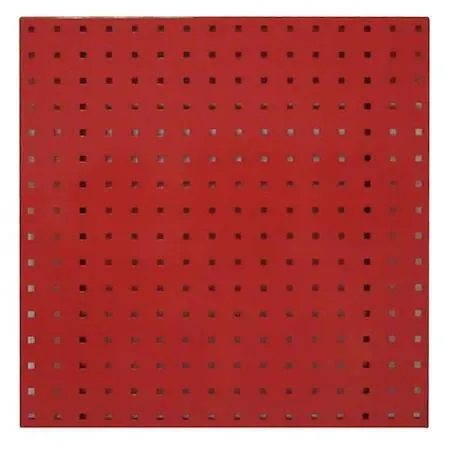 Two square black steel pegboard panels 24 by 24 inches powder coated finish