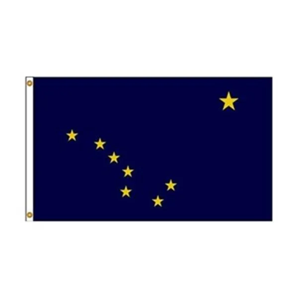 Alaska state flag, 4 by 6 foot nylon with header and grommets
