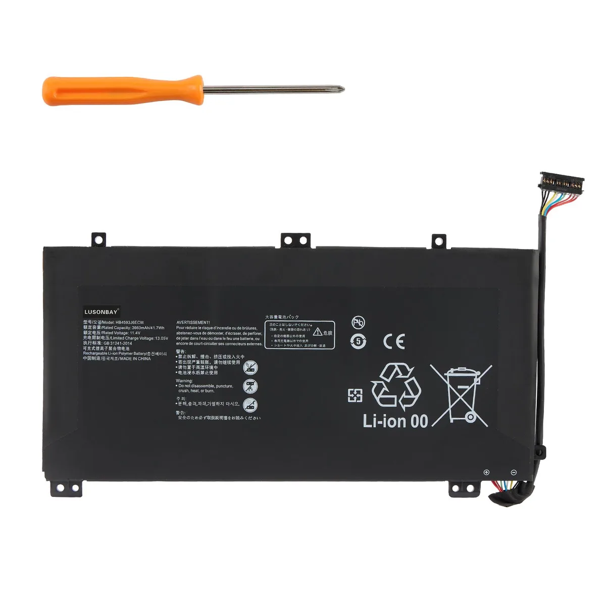 KingSener KingSener HB4593J6ECW 3660mAh 41.7WH 11.4V laptop battery for Huawei MateBook 13 2020 — product photo