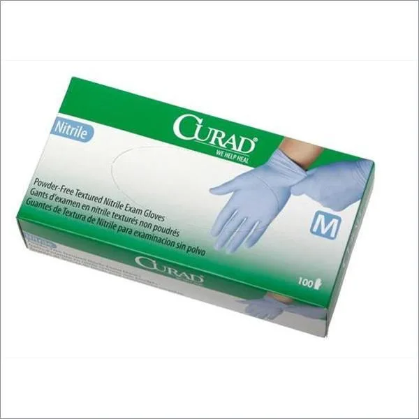 Medline Medline CUR9316 Nitrile Exam Gloves Blue Large 150 home health care — product photo