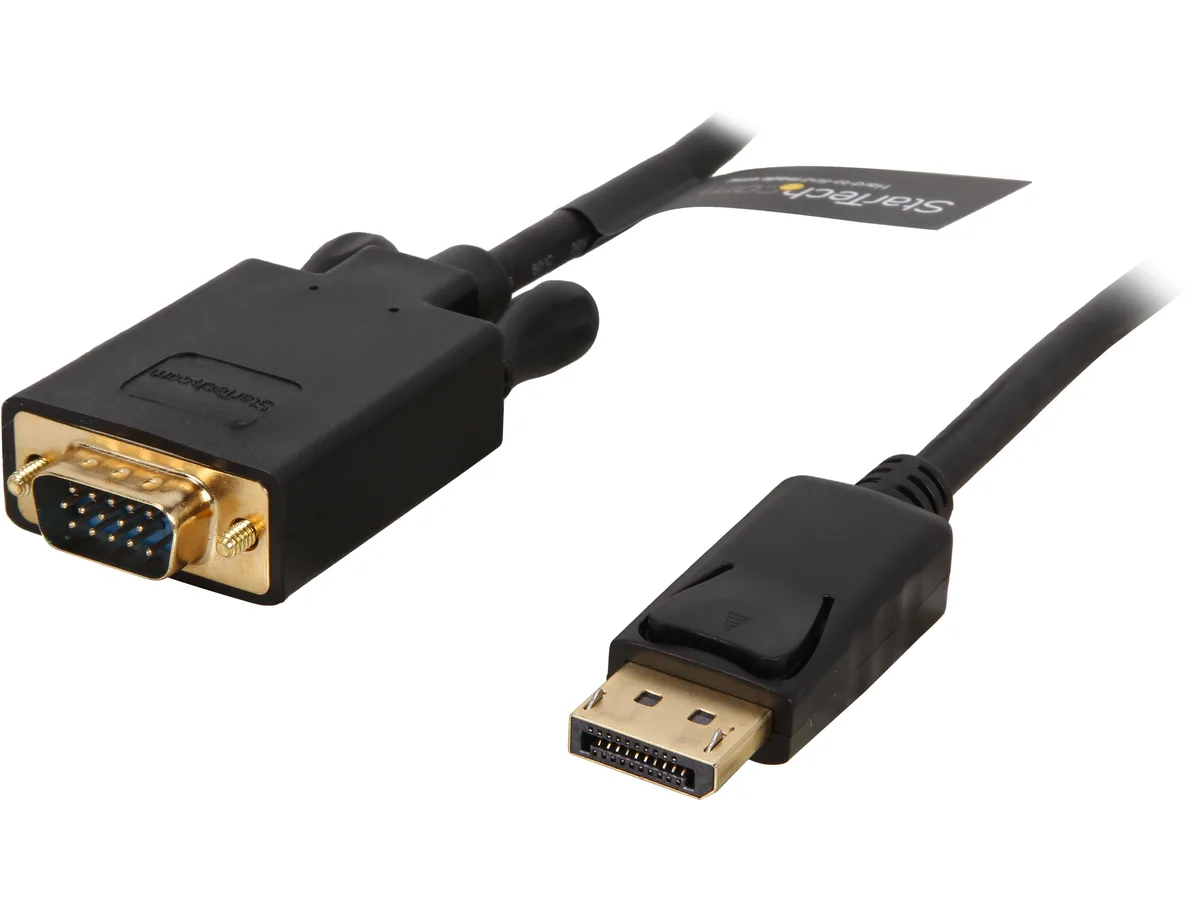 STARTECH STARTECH DP2VGAMM3B displayport cable 3 ft active 1920 x 1200 black — product photo