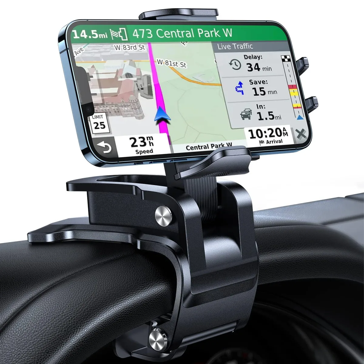 andobil CTEZ11/CTEZ11B Dashboard Phone Mount Black — product photo