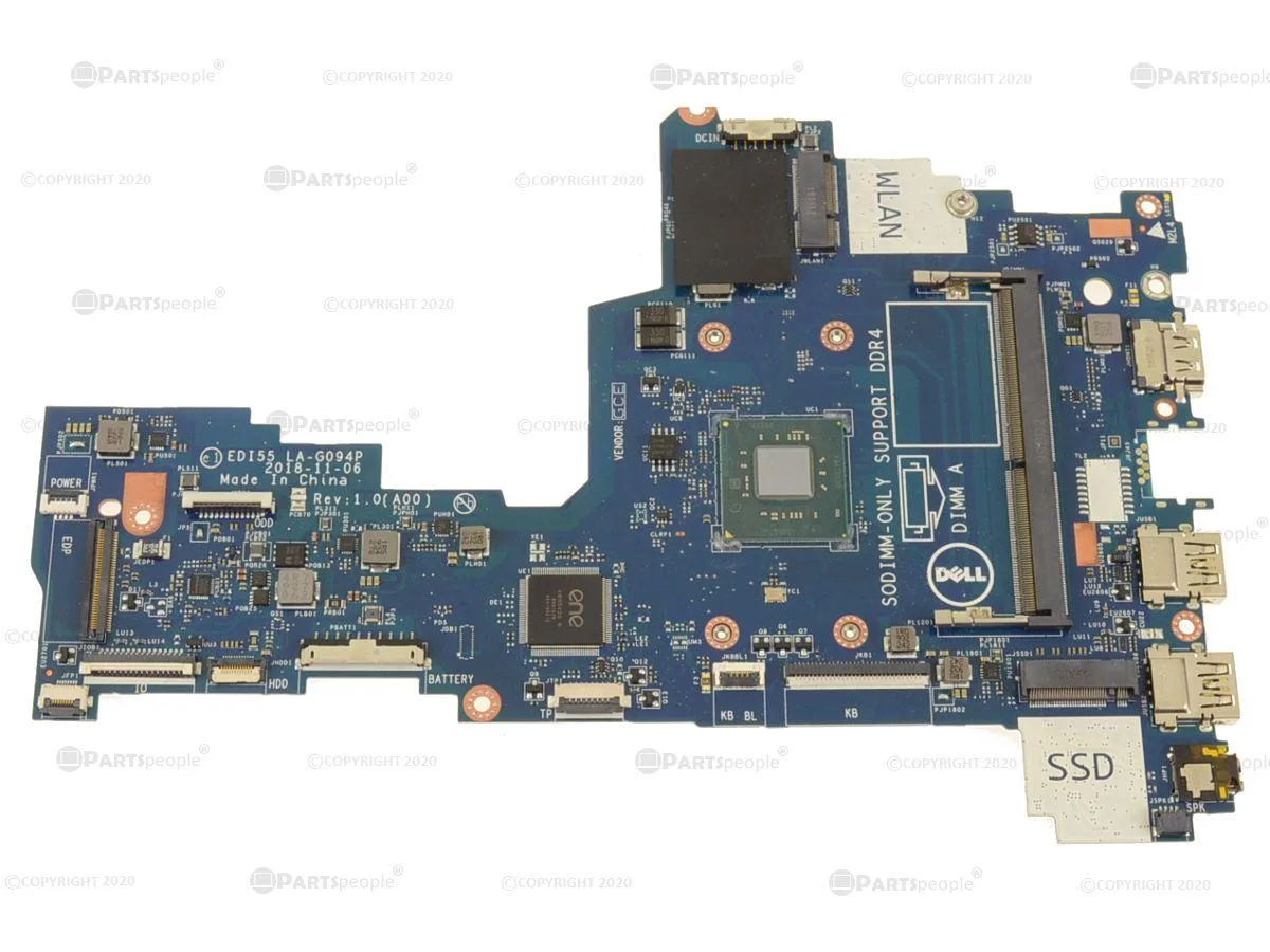 DELL DELL Inspiron 3582 Motherboard Intel Celeron N4000 1.1 GHz 2.6 GHz 6P8X8 — product photo