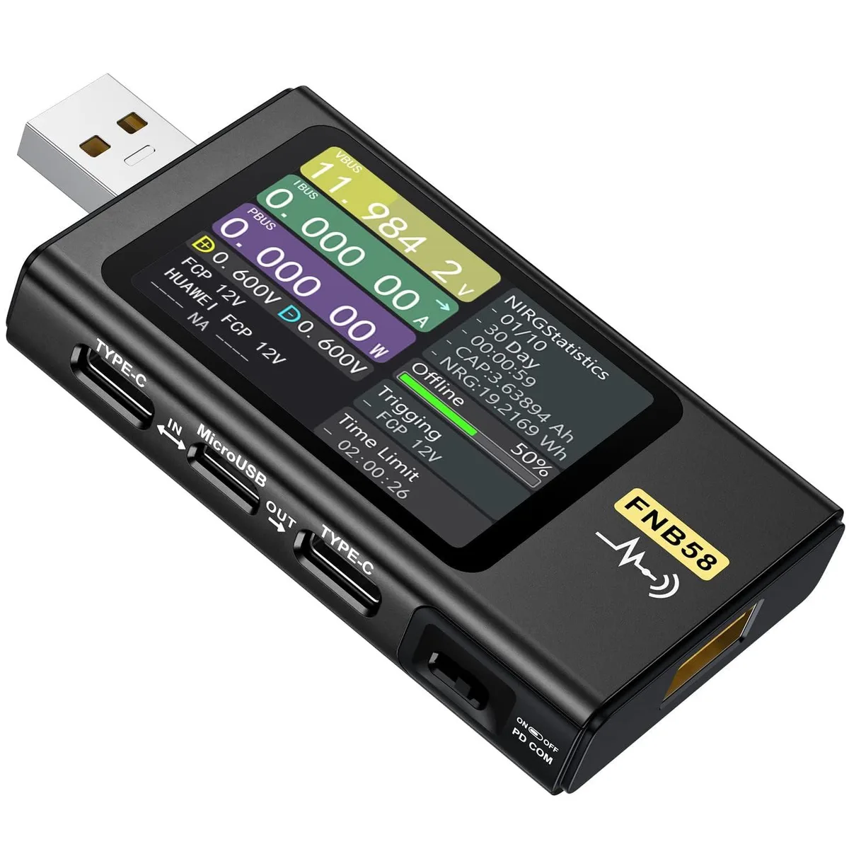 BFKK BFKK USB C Tester FNB58 2.0 inch TFT LCD 2024 — product photo
