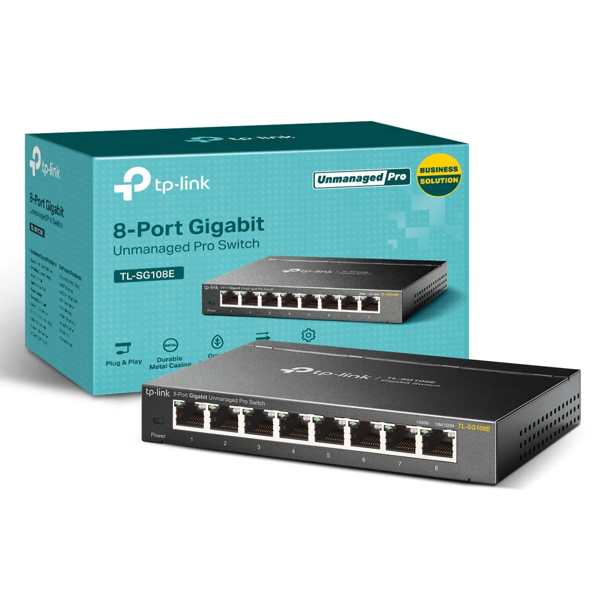  NETGEAR ProSafe TL-SG108E 8-Port Gigabit Switch — product photo