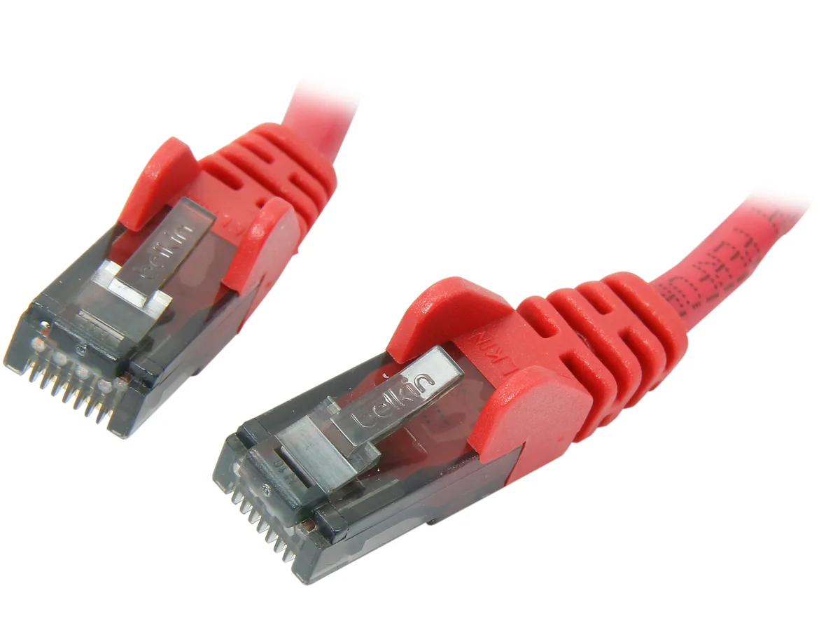 Belkin Belkin A3L980B07-RED-S Cat 6 network ethernet cable 7 ft red — product photo