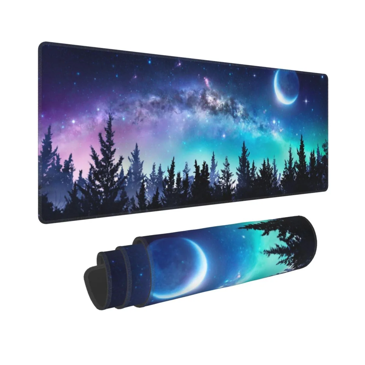  Zarbaopto Large Gaming Mouse Pad Moon Starry Sky 31.5 x 11.8 in — product photo