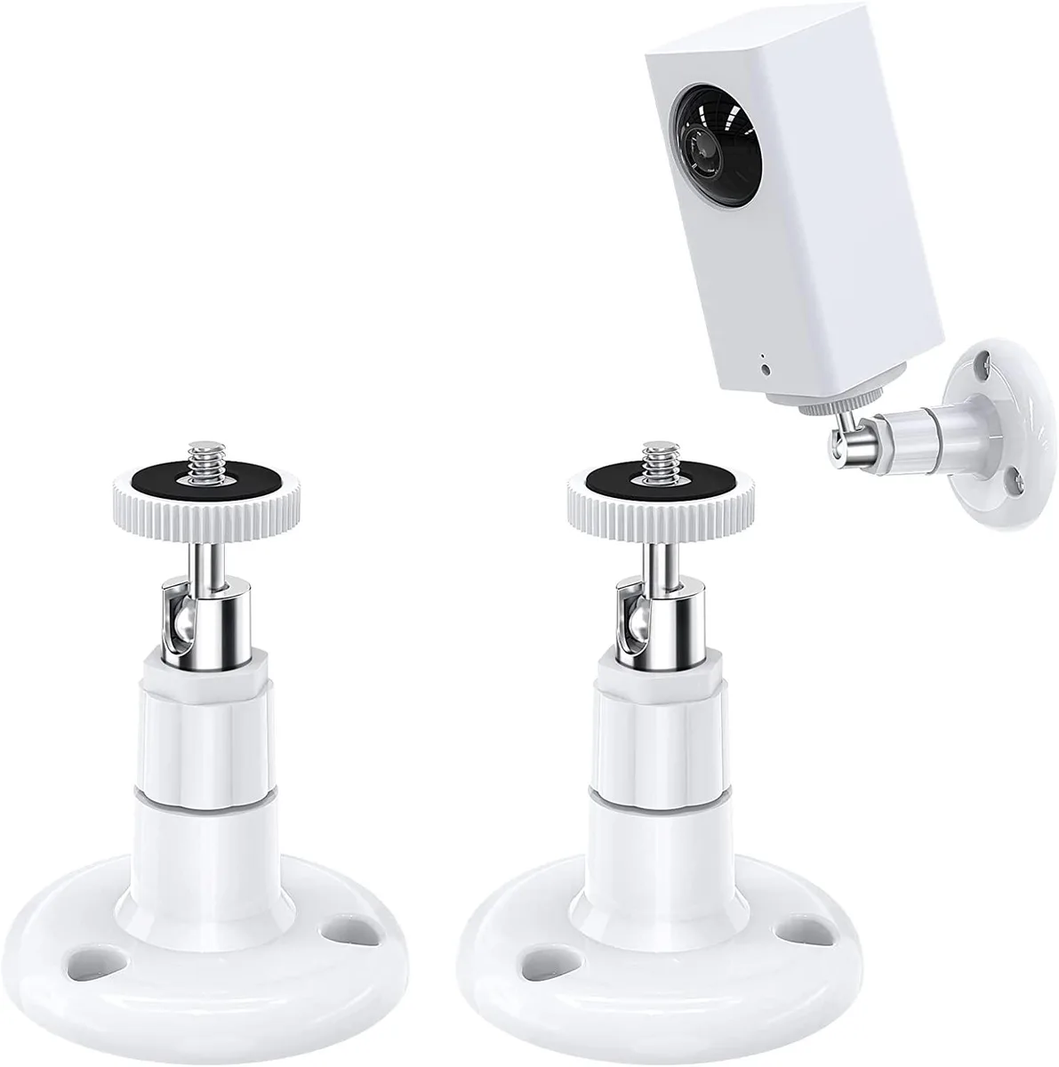 BONAEVER BONAEVER Wall Mount 2-Pack 1/4 Screw 6.9cm Base 360° Swivel 90° Tilt — product photo
