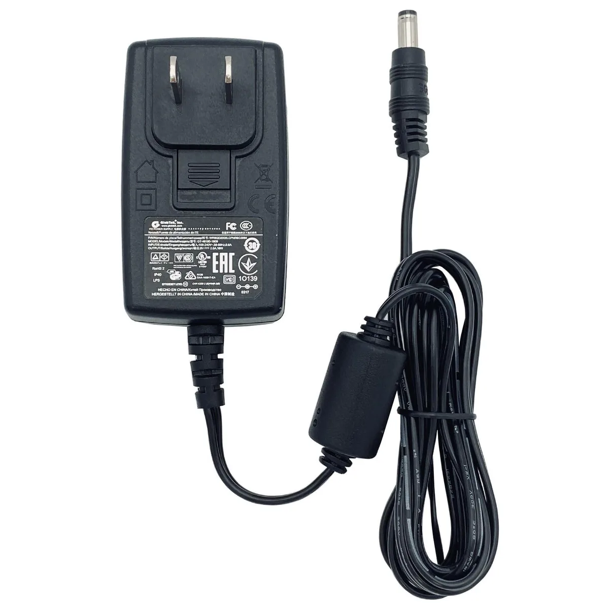 GlobTek GlobTek GT-46180-1809 9V 2A 18W power adapter — product photo