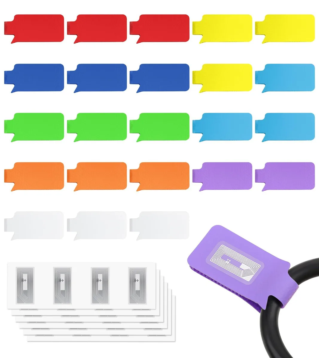  Summerbrite 022-VN-RE Smart NFC Cable Labels 24-Pack Rectangle — product photo