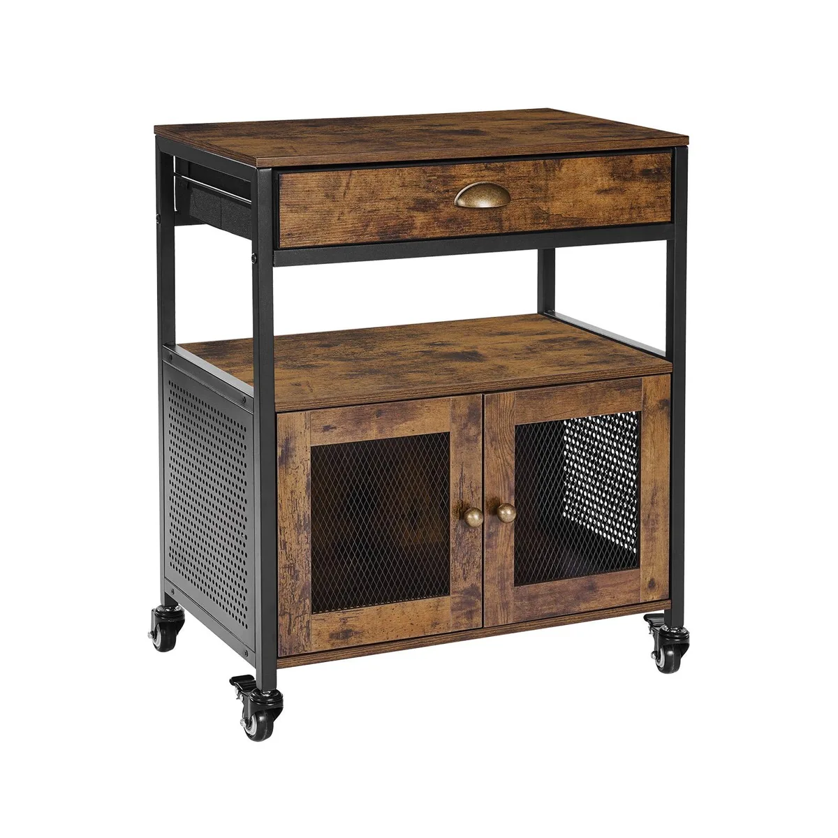 VEVOR VEVOR Coffee Bar Cabinet 24 Inch Farmhouse Mesh Door Wheels — product photo