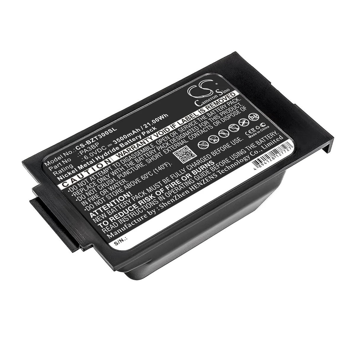  Cameron Sino PA3BP 3500mAh 6.0V Nickel-Zinc Battery — product photo