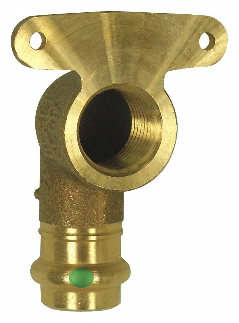 Bronze 90-degree hi-ear elbow press-to-thread fitting