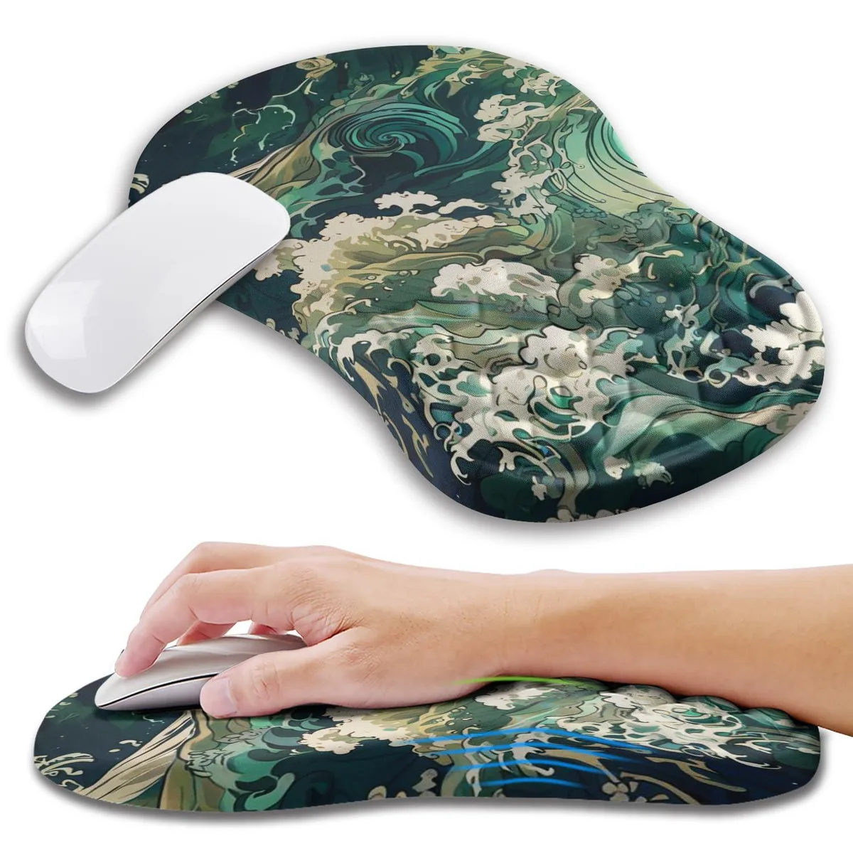 Keychron Mousepad-T8D-039 Mouse Pad Sea Wave 12x8 inch — product photo