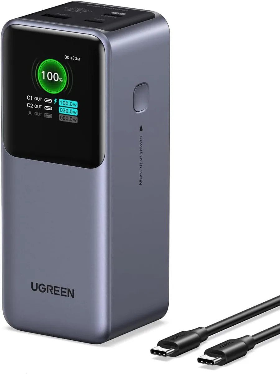 WOOJONG WOOJONG Power Bank 20000mAh 130W TFT Display 3-Port USB-C — product photo