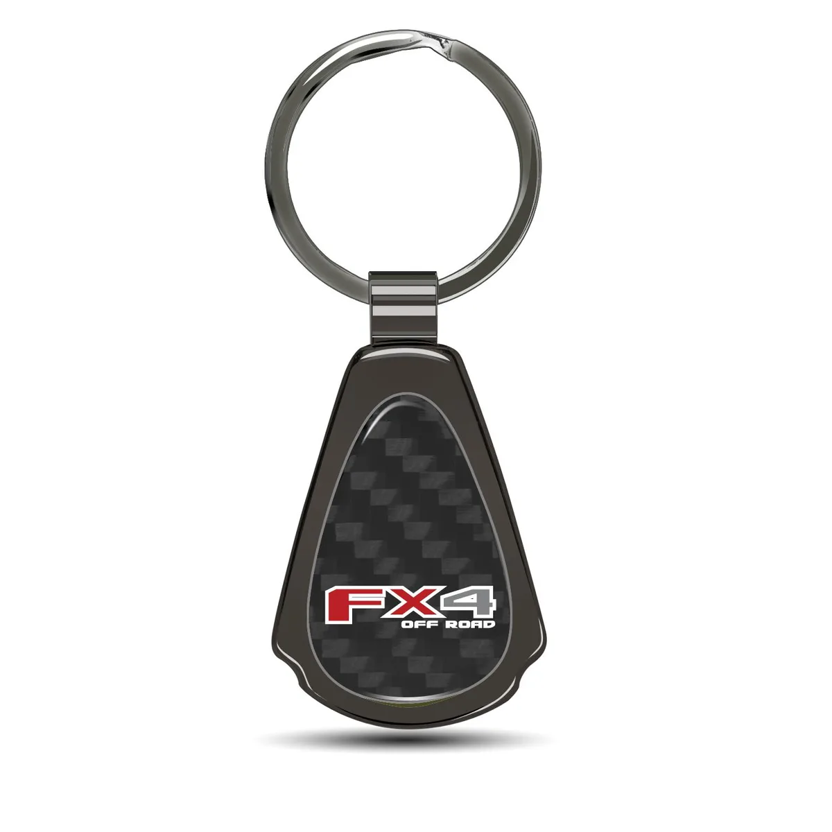 iPick Image, LLC iPick Image, LLC Ford F-150 FX4 Off Road Carbon Fiber Gunmetal Teardrop Key Chain — product photo