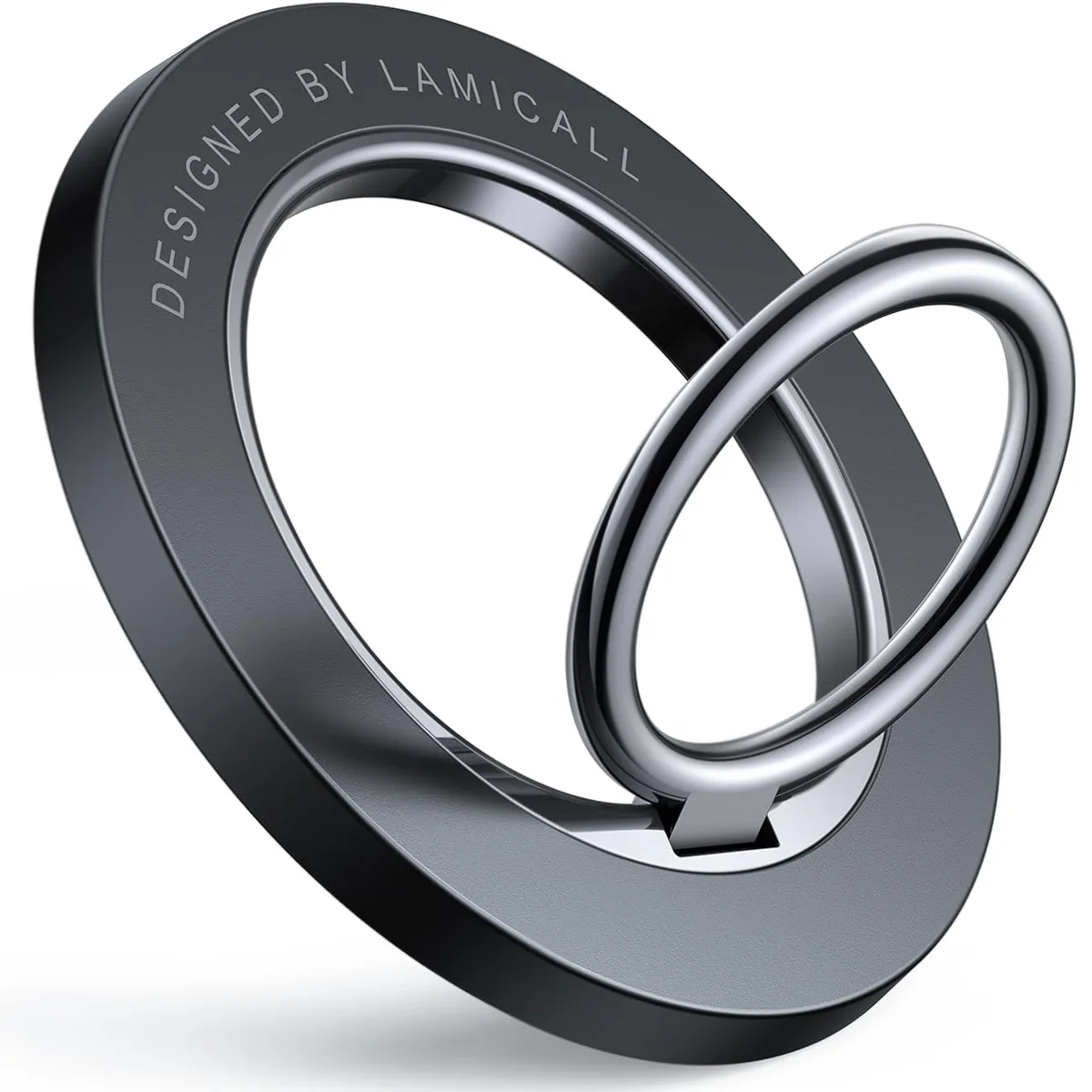  Lamicall Magnetic Ring Grip iPhone 12-17 360° 4.4lbs Black — product photo