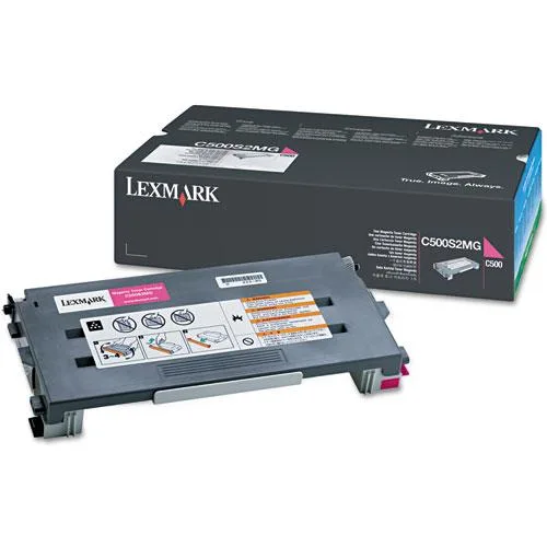 Lexmark Lexmark C500S2MG Magenta Toner 1500 Page-Yield ink cartridges (genuine brands) — product photo