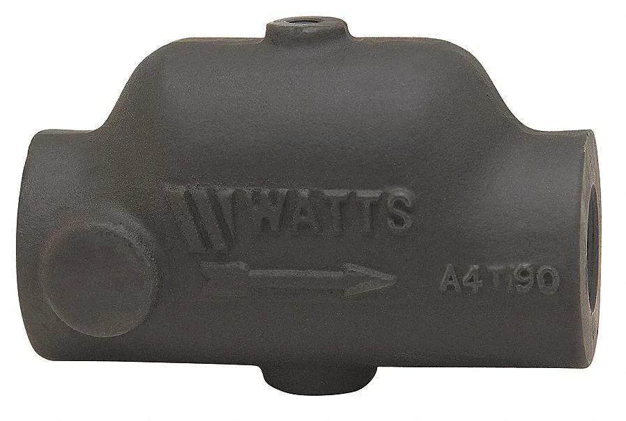 Watts cast iron air separator, transparent finish, in-line configuration with NPT connections