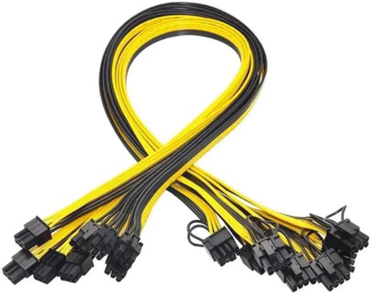 SMUGDESK SMUGDESK 10-pack 16AWG PCI-E 6-pin to 8-pin GPU power extension cord — product photo