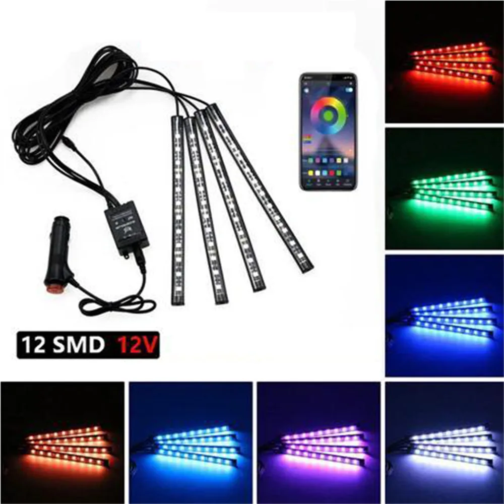 Hotai Hotai 48 LED Neon Strip Light App Remote Music Auto Atmosphere No Remote Automotive Specialty Lighting — product photo