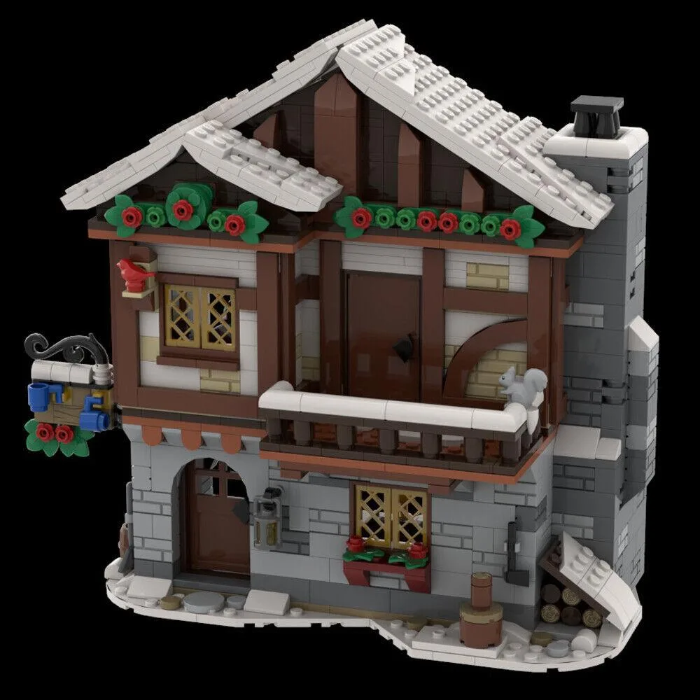 ZITIANYOUBUILD ZITIANYOUBUILD MOC-161102 Winter Village Medieval Tavern Chalet 1115 Parts — product photo