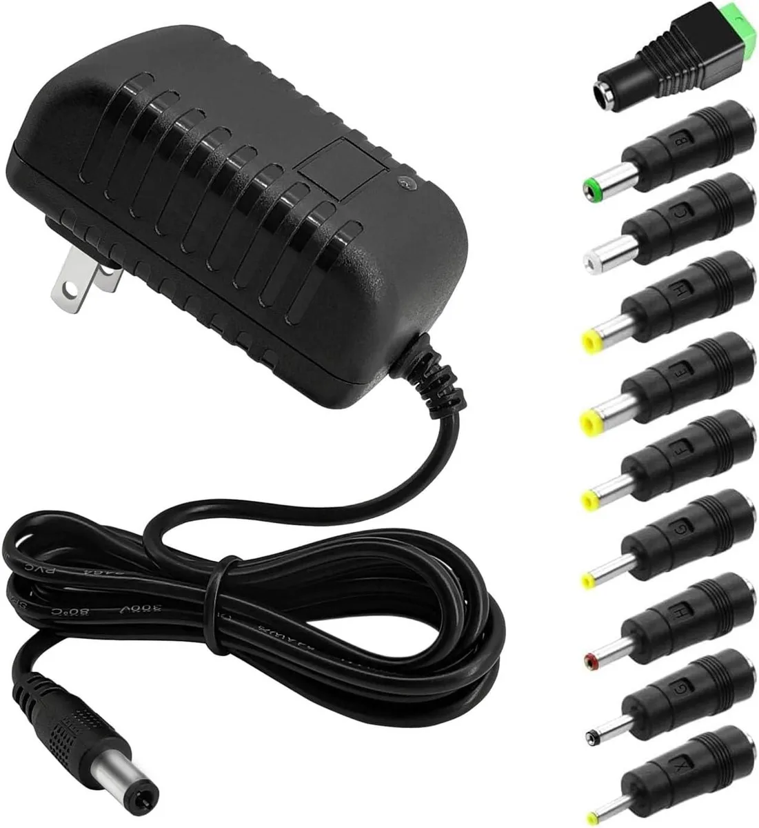 Kenuco Kenuco 12V 2A 24W Power Adapter with 10 Tips — product photo