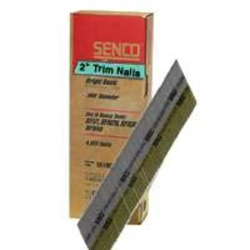 Box of 4000 plain steel 15 ga angled finish nails, 34 degree collation