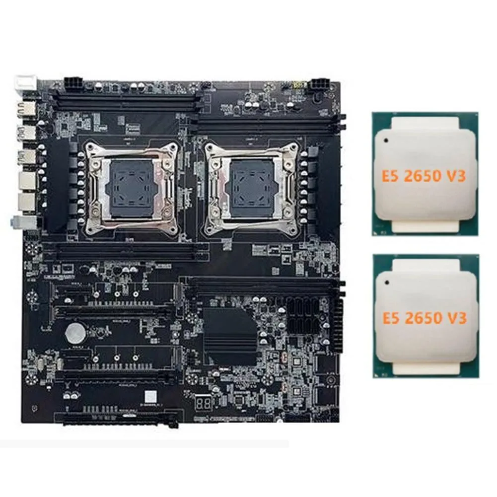 YINGHUA YINGHUA X99 Dual-Socket LGA2011-3 Server Motherboard with 2×E5-2650 V3 — product photo