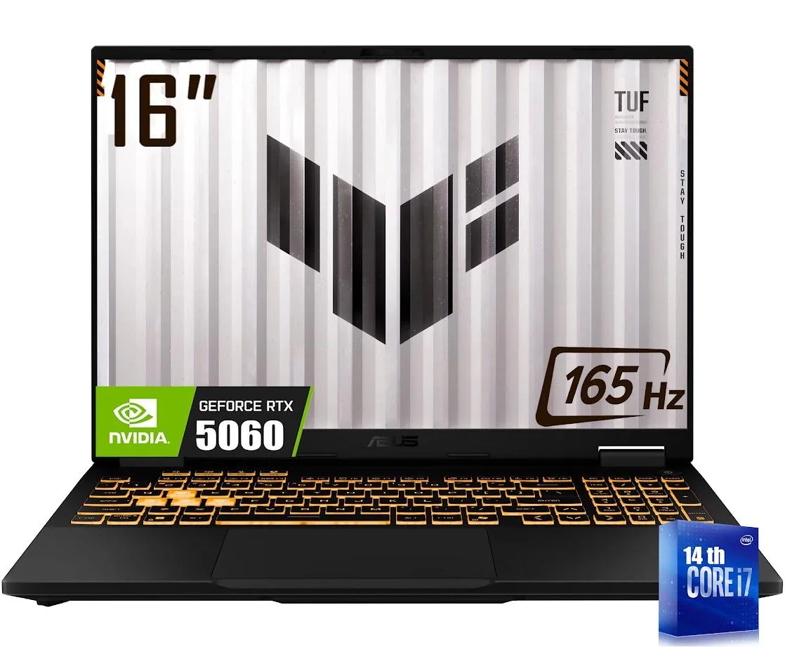 ASUS ASUS TUF F16 gaming laptop i7-14650HX RTX 5060 64GB 4TB FHD+ 165Hz Win11 Home — product photo