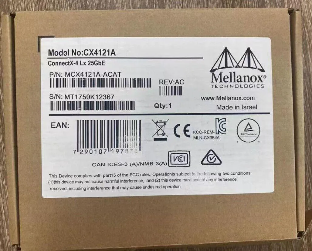 Mellanox Technologies Mellanox Technologies MCX4121A-ACAT ConnectX-4 25Gigabit Ethernet network card PCI-E 3.0 — product photo