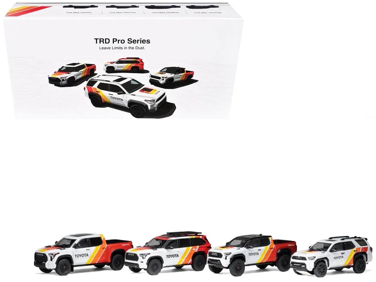 GCD GCD Toyota TRD PRO 4 Car Set Limited Edition 500 pcs 1/64 Diecast — product photo