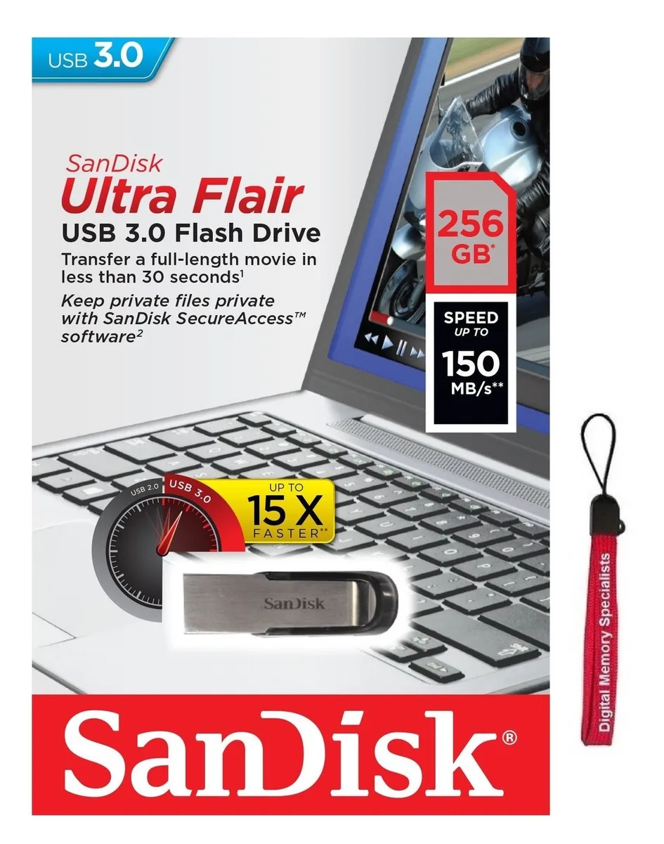 SanDisk SanDisk Ultra Flair SDCZ73-256G 256GB USB 3.0 150MB/s — product photo