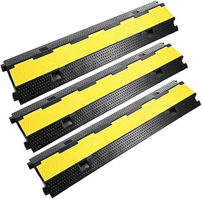 usbroway usbroway 3 Pack 2 Channel Cable Protector 40x10x2 11000lbs — product photo
