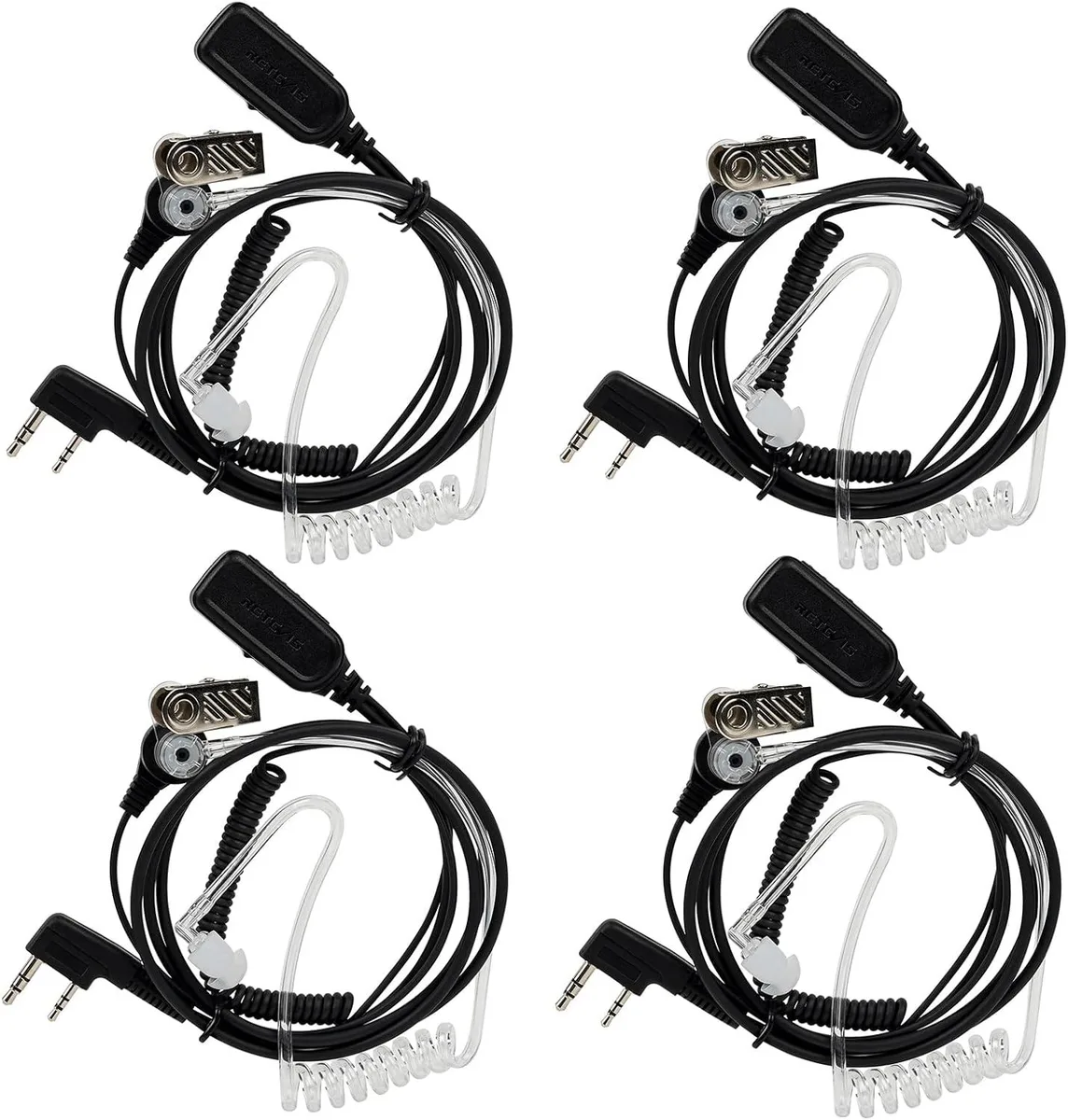 usbroway usbroway VOX Acoustic Tube Earpiece 2-Pin 4-Pack (RT22 RT21 H-777 RT68 RT19 RT27 RT28) — product photo