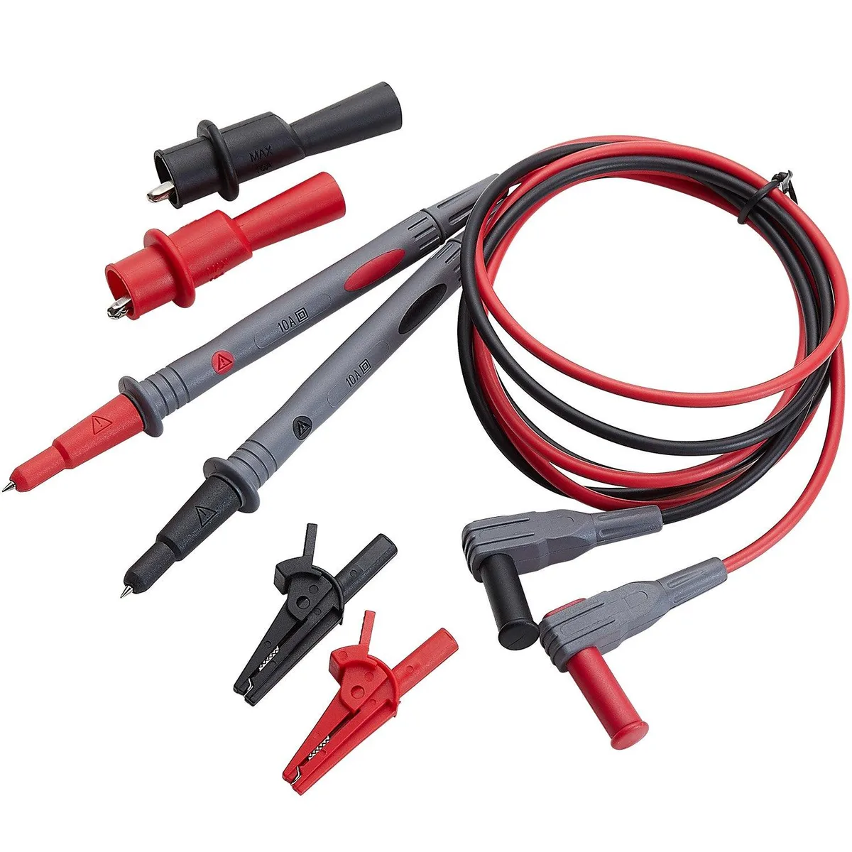 KEHIPI KEHIPI WG-011 Silicone Test Leads 40 in with Threaded Alligator Clips electrician tool — product photo